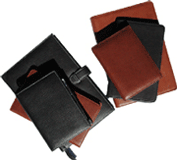 leather day planner covers in several sizes and colors